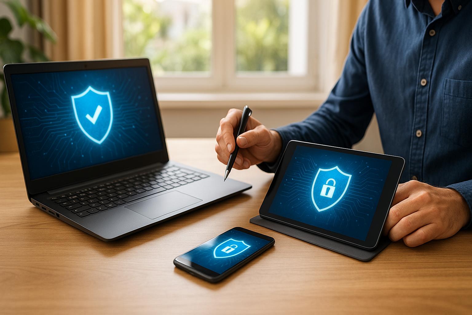 Audit numérique à La Réunion avec sécurisation de données sur ordinateur, tablette et smartphone